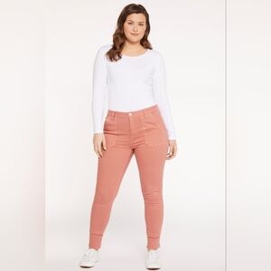 NWOT SEVEN7 HONEY BROWN HI RISE UTILITY ANKLE SKINNY STRETCH JEANS SZ 6